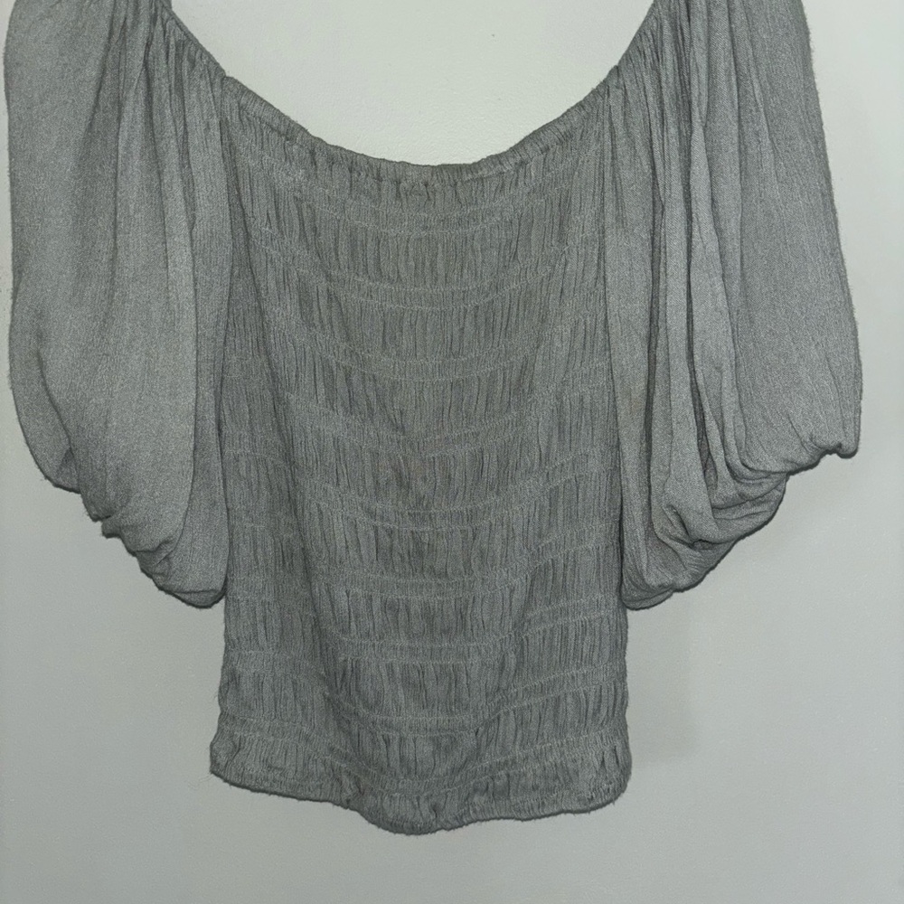 Elegant Light Green Off-Shoulder Top